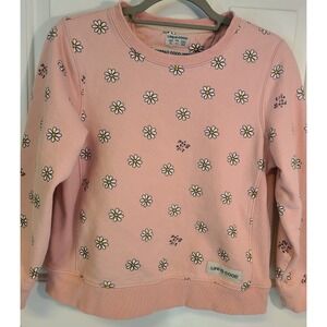 Life Is Good Girl's Vintage Daisy Pattern Simply True Fleece Pink Sz XXL